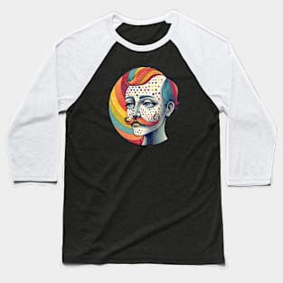 Rainbow and Mustache Baseball T-Shirt